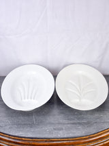 Two antique French stoneware carving platters