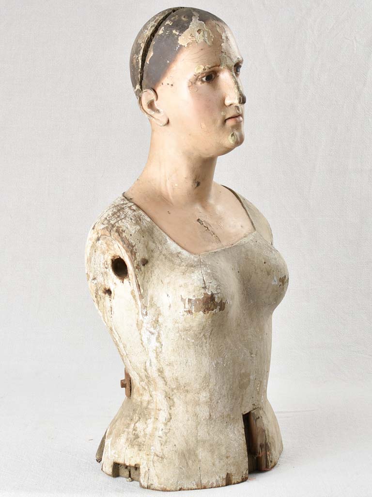 18th Century Italian wooden Capipota - religious bust