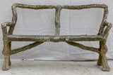 RESERVED PS Faux bois garden bench - early 20th Century
