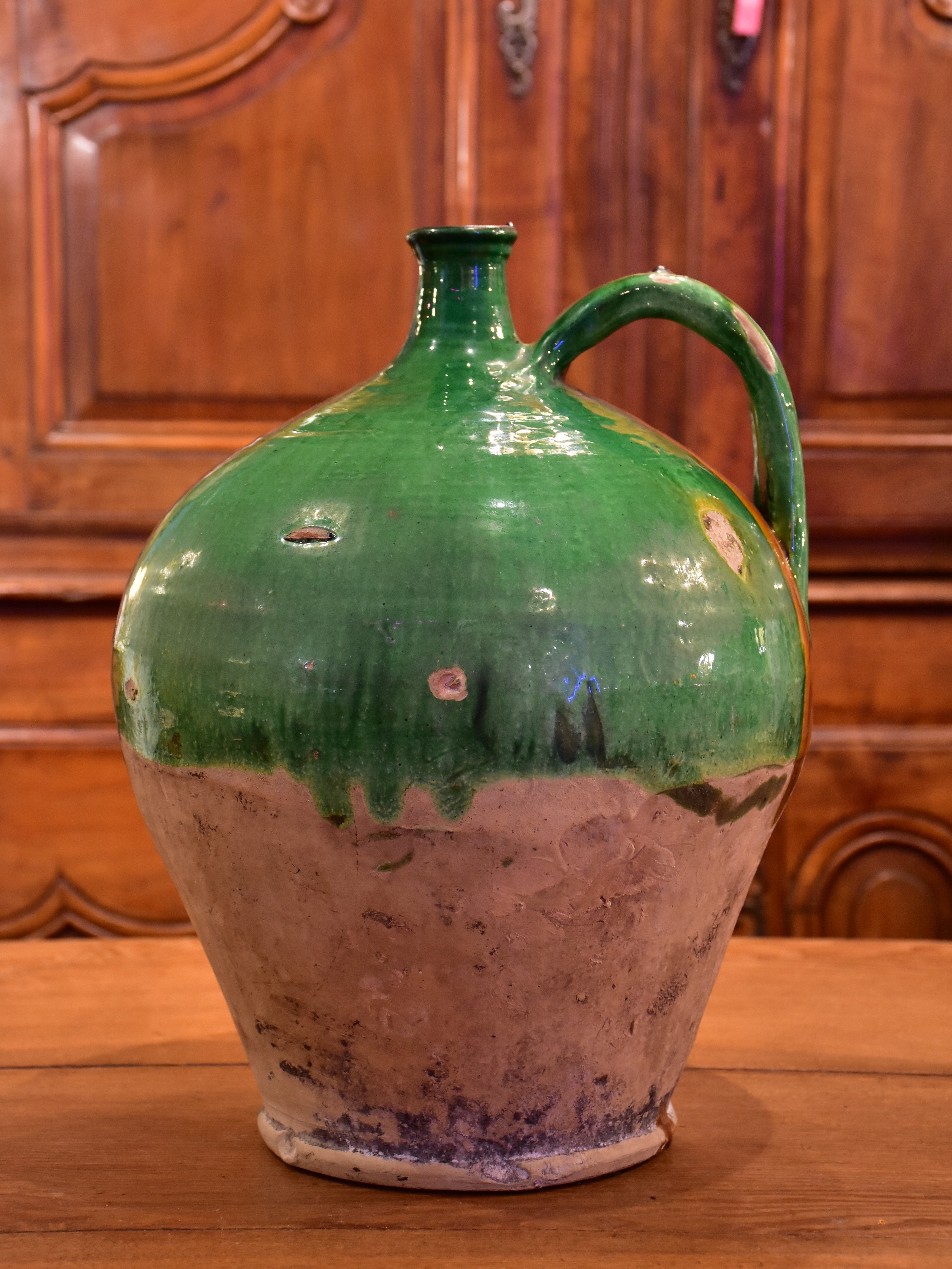 19th century Castelnaudary oil jug