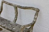 RESERVED PS Faux bois garden bench - early 20th Century