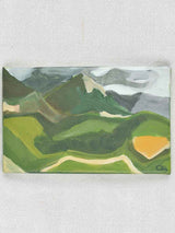 Contemporary Miniature landscape w/ Mont Ventoux - Caroline Beauzon 5½" x 8¾"