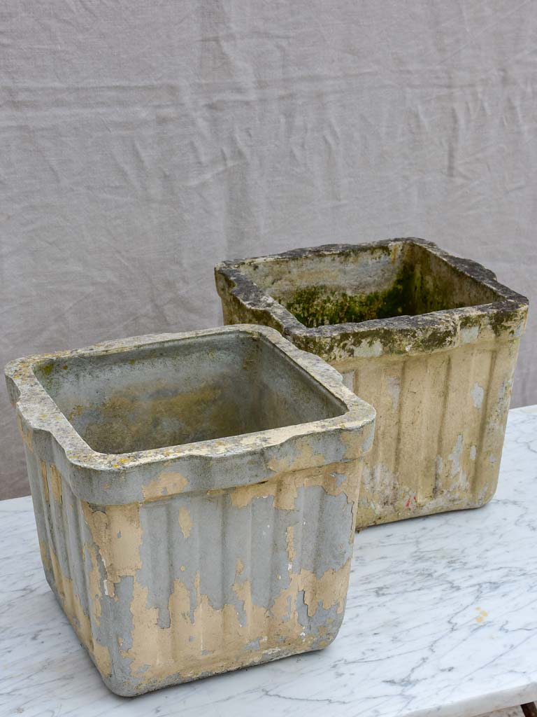 Pair of square Willy Guhl garden planters