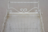 Decorative three tier mid century French bar cart - white