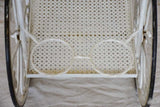 Decorative three tier mid century French bar cart - white
