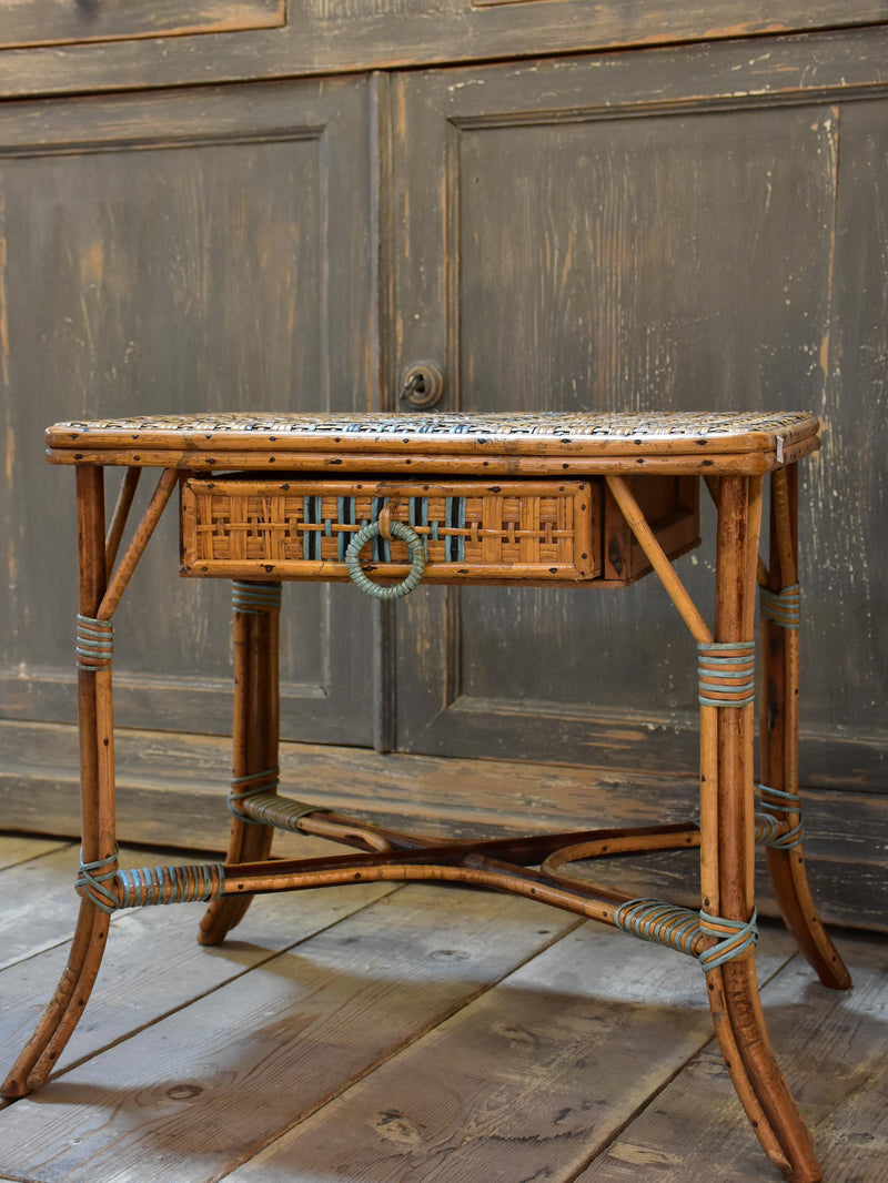 1930’s French winter garden rattan table