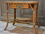 1930’s French winter garden rattan table