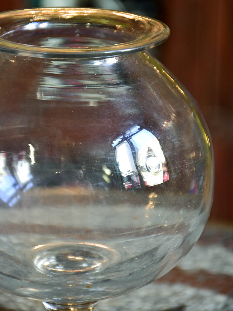 Antique French medical glass jar "sangsue"