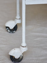 Decorative three tier mid century French bar cart - white