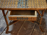 1930’s French winter garden rattan table