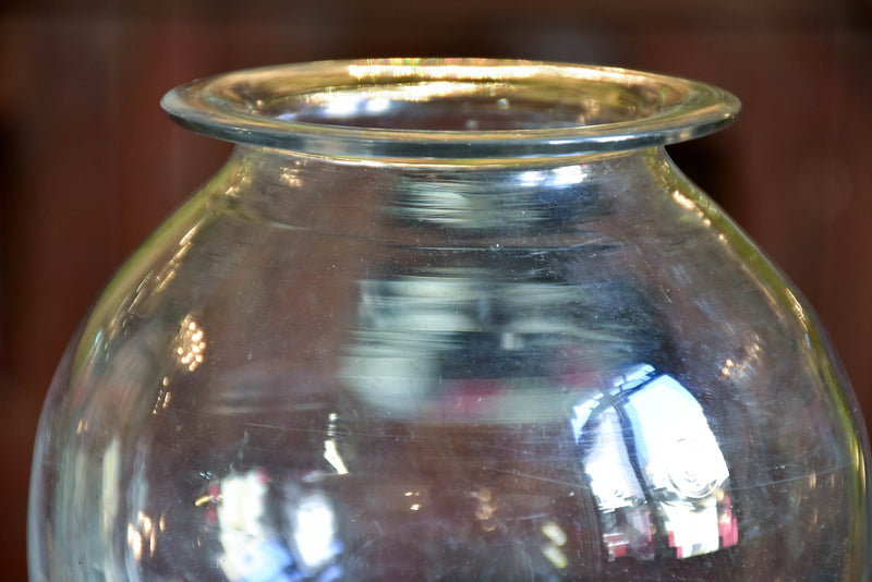 Antique French medical glass jar "sangsue"