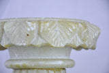 Pair of antique English display stands in alabaster