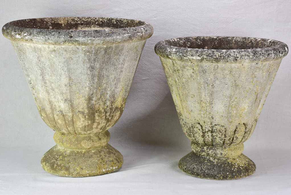RESERVED JB Two early twentieth century French garden planters - tulip shaped