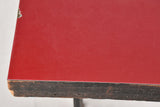 Red Formica bistro table with cast iron base (8 available)