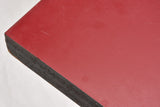 Red Formica bistro table with cast iron base (8 available)