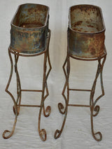 Pair of pretty oval French plant stands