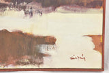 Landscape painting of La Camargue. Michel Trinquier (1931 - ) 35¾" x 46½"