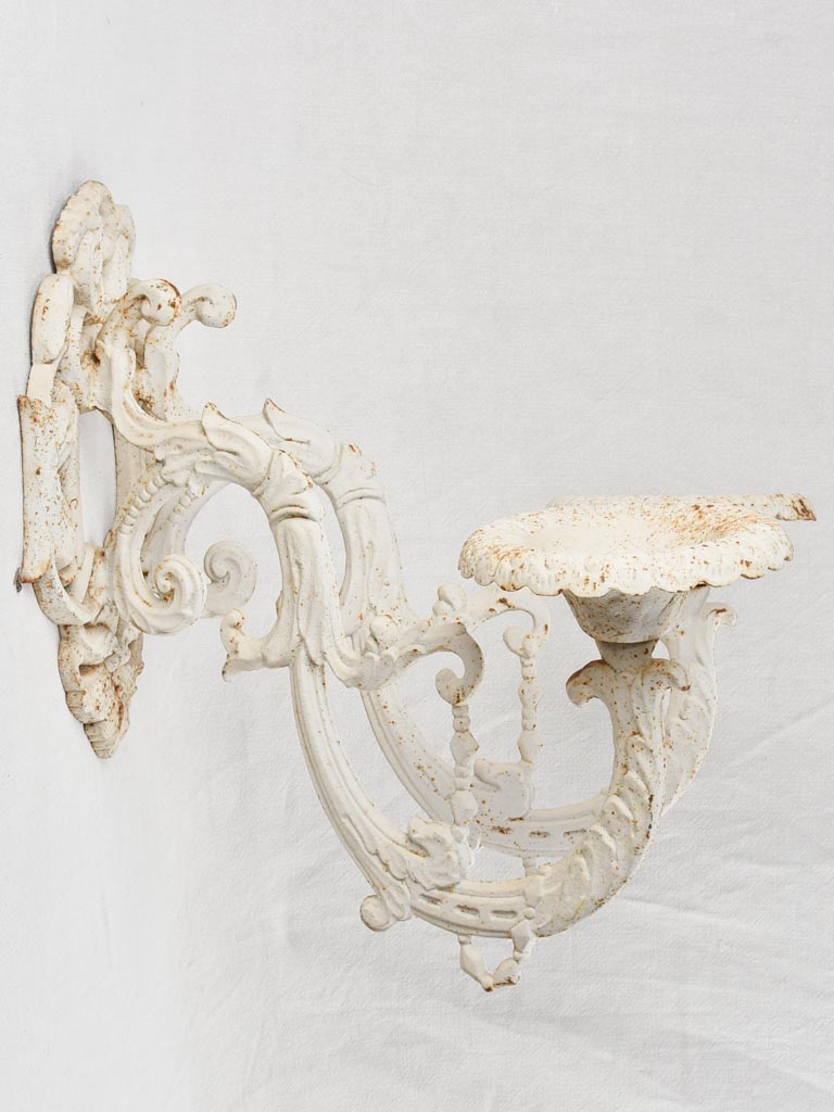 Pair of cast iron wall sconces for candles 21¾"