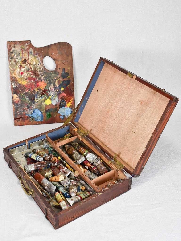 Antique artist's painting box - plein air 15¾ – Chez Pluie