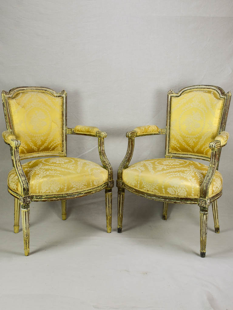 Pair of Louis XVI period armchairs