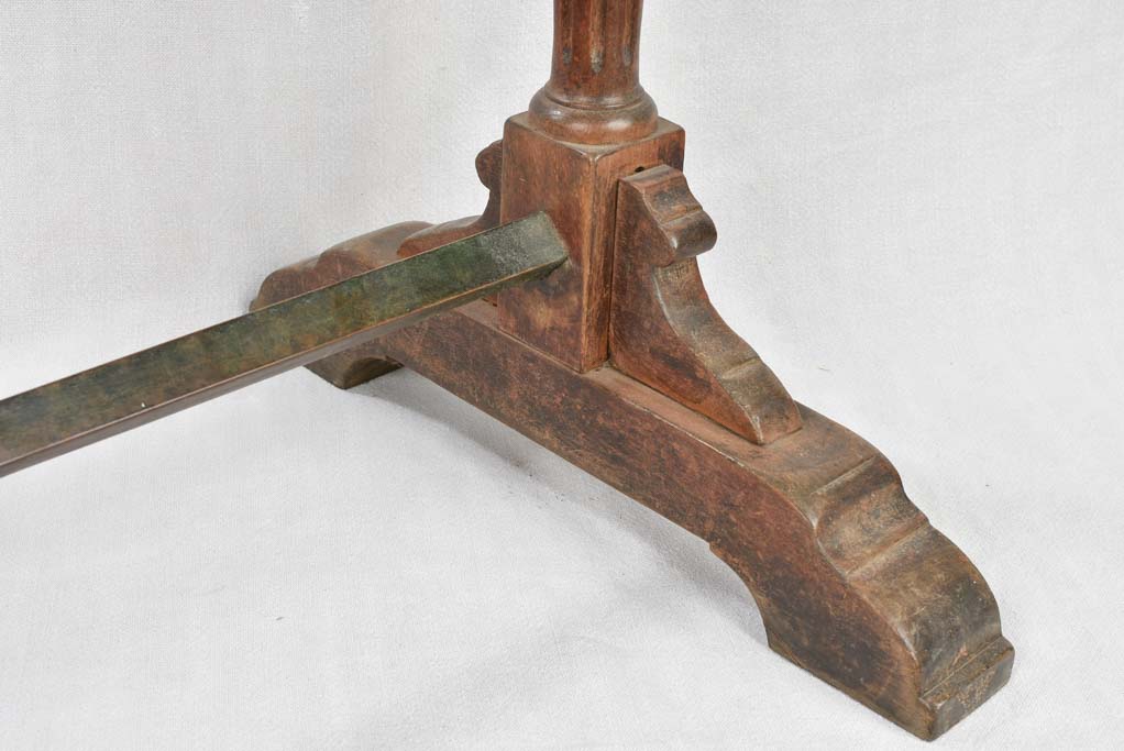 Antique Fluted Legs Oak Table