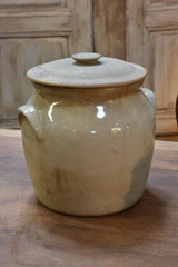 French stoneware preserving pots with lid