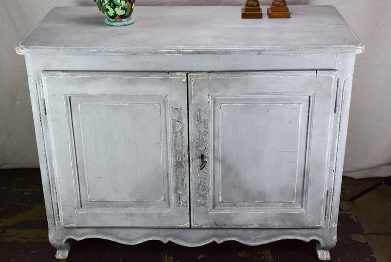 19th Century Louis XV buffet with blue / gray patina