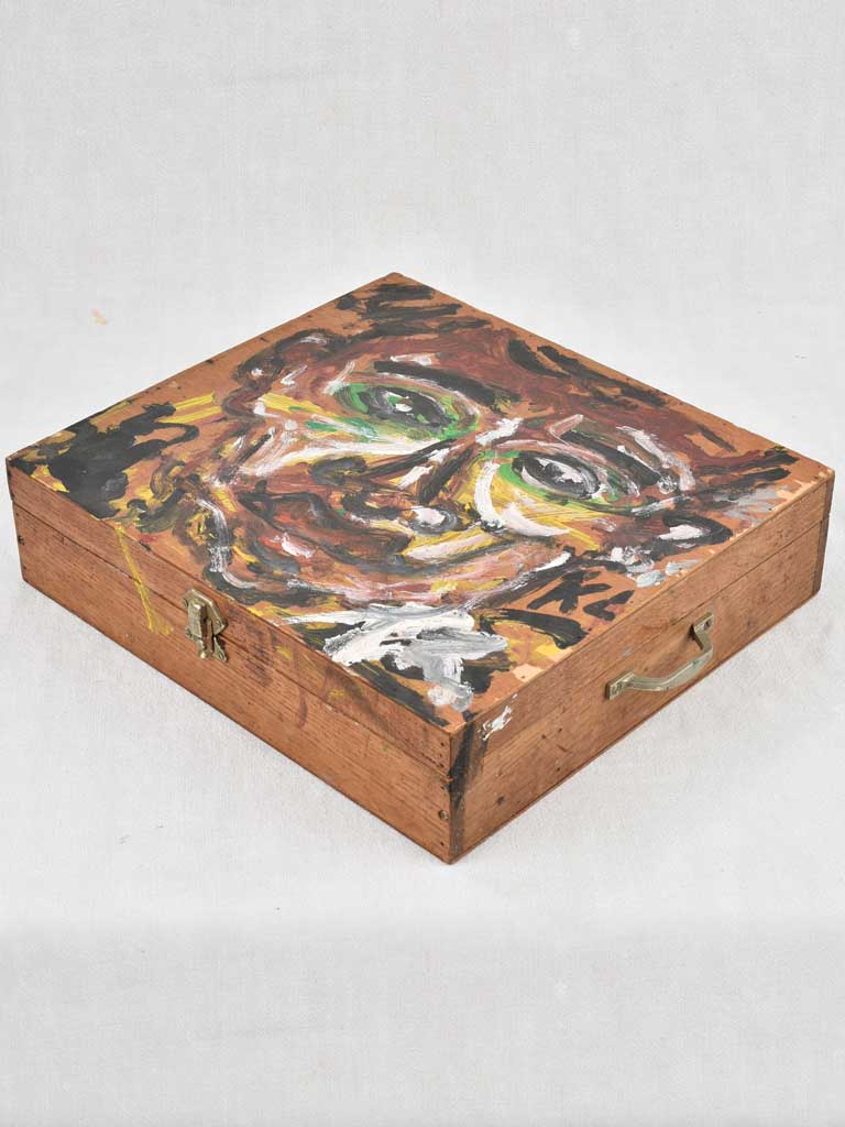 Antique KL initialed Artist's Painting Box