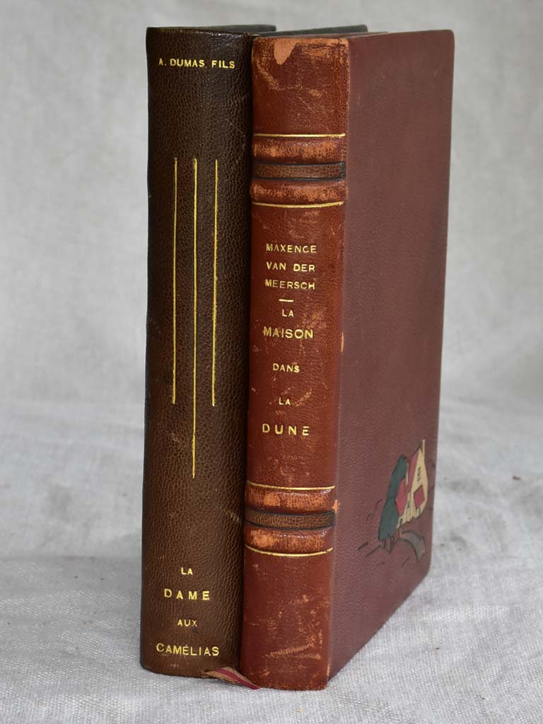 Vintage French Leather Literature 