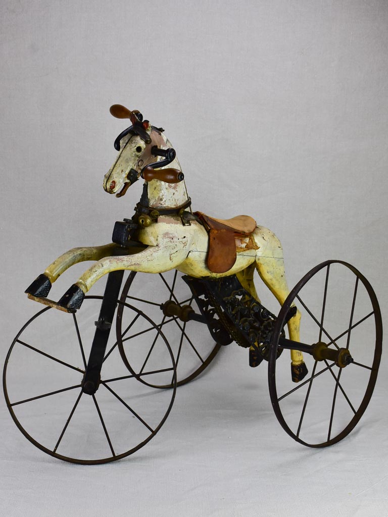 Nineteenth-century French toy horse tricycle