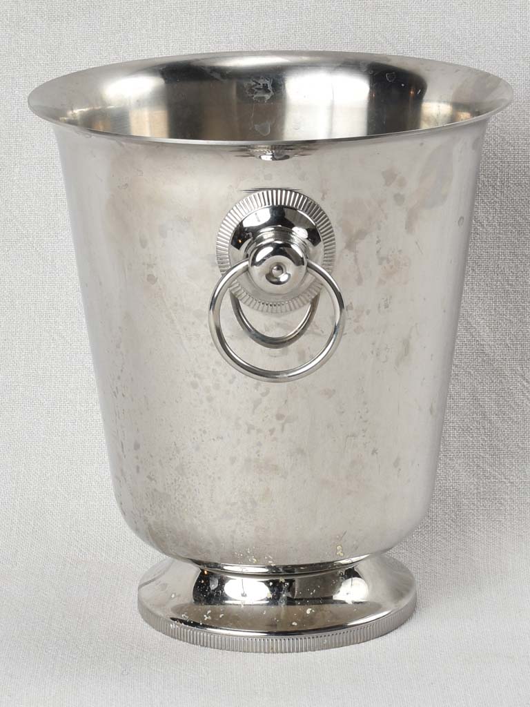 Sophisticated stainless steel vintage champagne bucket