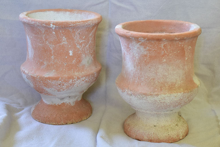 Pair of vintage terracotta flower pots 10¼"