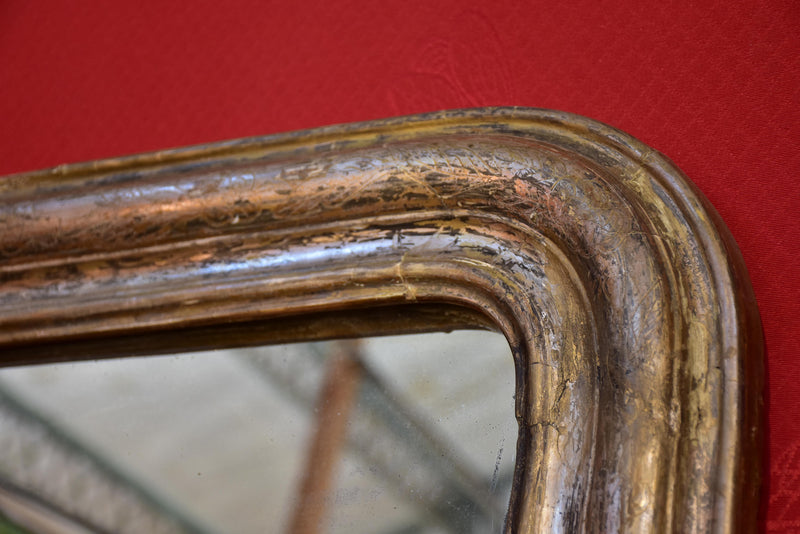 Mirror, Louis Philippe, silver frame, narrow