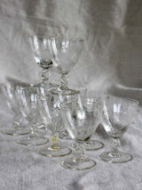 Ten mid-century aperitif glasses