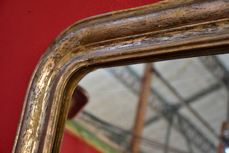 Mirror, Louis Philippe, silver frame, narrow