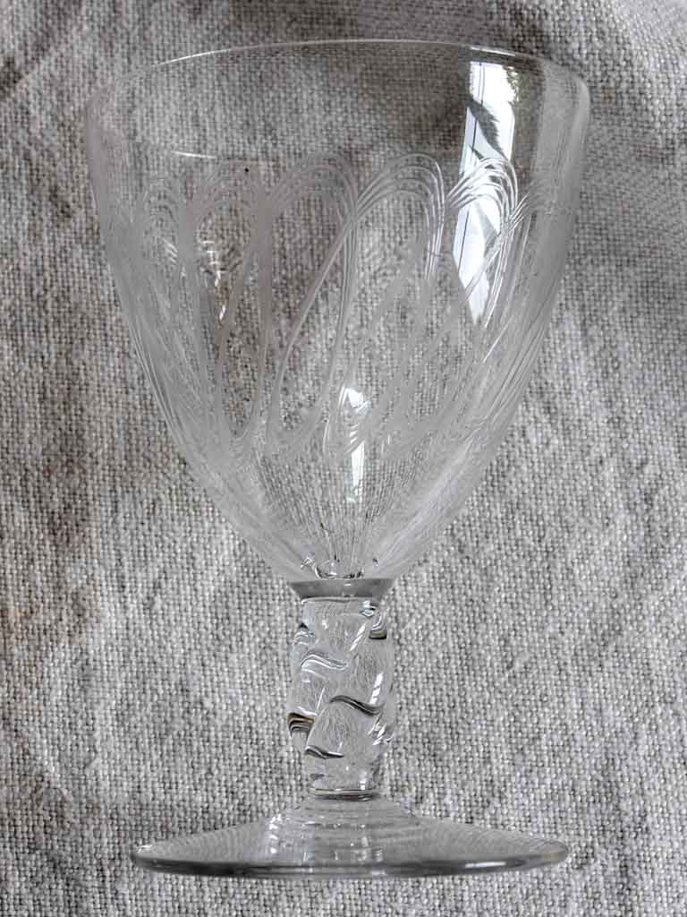 10 mid century French red wine glasses