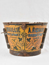 Antique French industrial bucket 17¼"