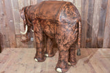 Vintage elephant in leather with hidden bar