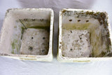 Pair of square Willy Guhl garden planters with metal handles
