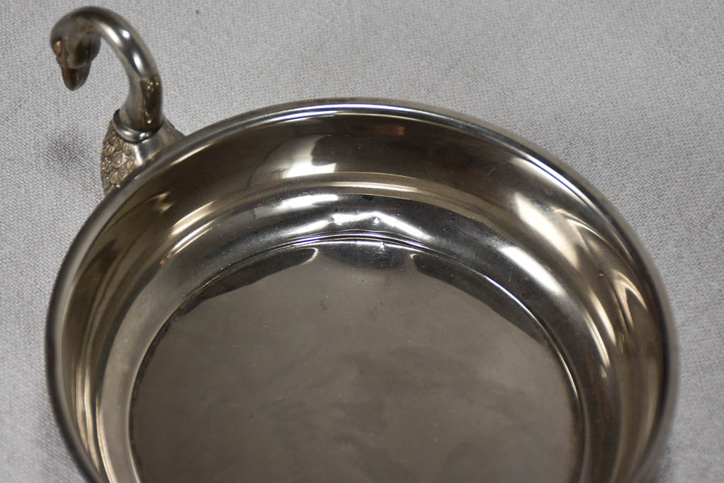 Pair of vintage aperitif bowls with goose neck handles 7"
