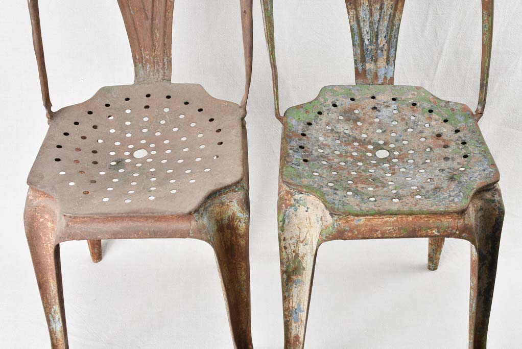 Usable rustic Tolix-style seating