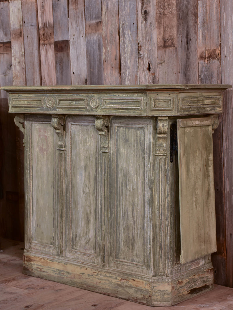 Antique French shop counter