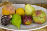 A collection of vintage Italian marble fruit