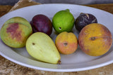 A collection of vintage Italian marble fruit