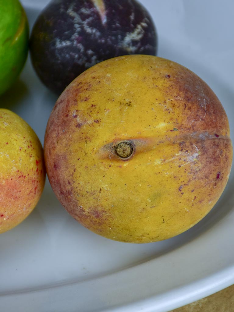 A collection of vintage Italian marble fruit