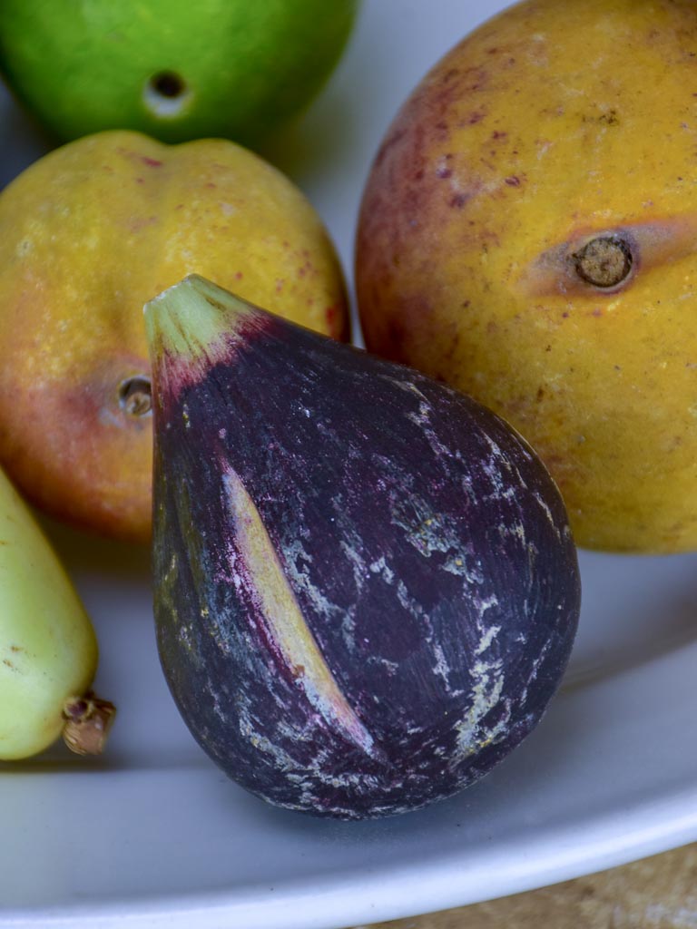 A collection of vintage Italian marble fruit