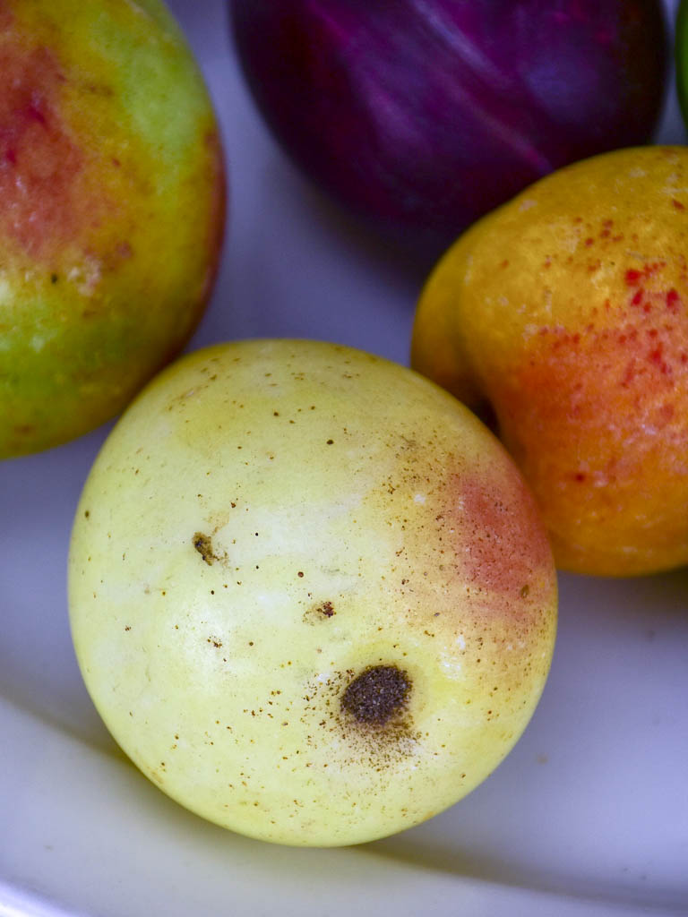 A collection of vintage Italian marble fruit