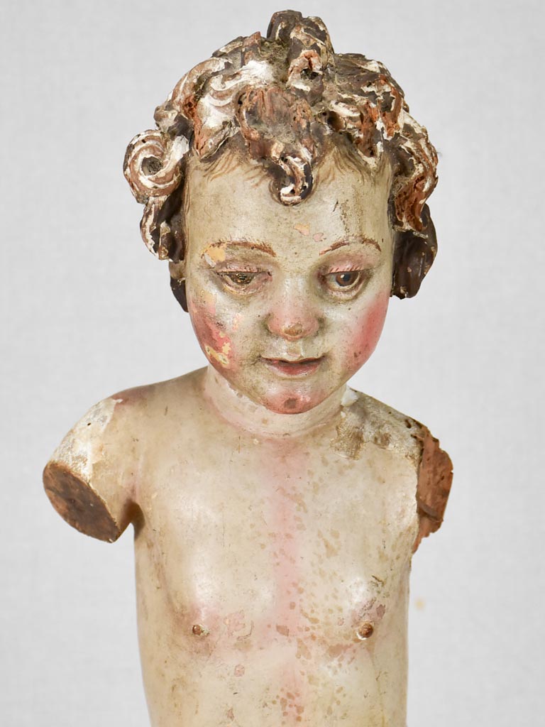 18th-century Italian putto sculpture 21¾"