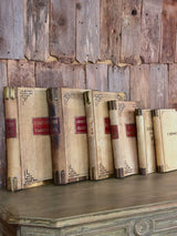 Collection of five antique parchment record books