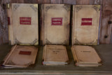 Collection of five antique parchment record books